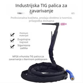 WP-26 ručna TIG plinska puška s plinskim hlađenjem i silikonskom ručkom