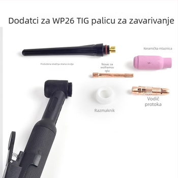 WP-26 ručna TIG plinska puška s plinskim hlađenjem i silikonskom ručkom