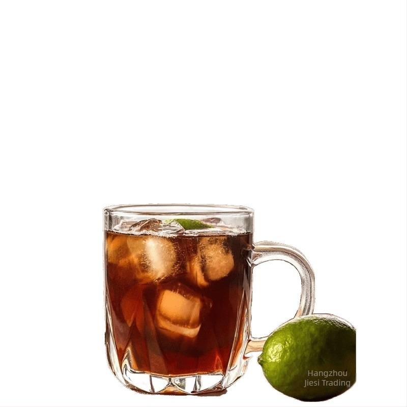 Set čaša od soda-lime stakla s drškom za kućno posluživanje – visoka toplinska otpornost, višeslojna konstrukcija, za čaj i pića