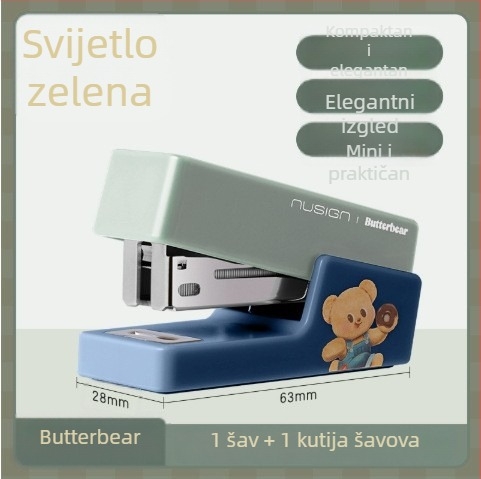 Deli NS083-B mini spajalica, za učenike, kompaktno, 25 mm spajanje, 40 stranica, model NS083-B