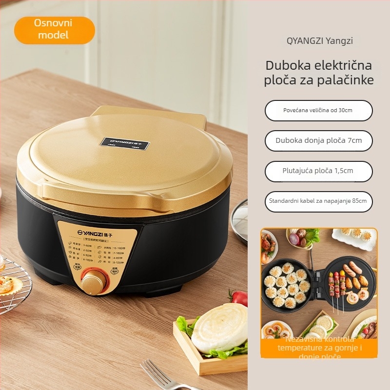 Električni pancake grill s dvostrukim grijanjem, model BC167X, 1600W, 3C certifikat 2024180712060165