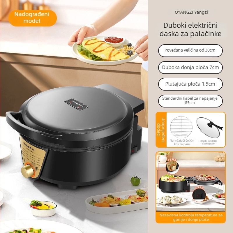 Električni pancake grill s dvostrukim grijanjem, model BC167X, 1600W, 3C certifikat 2024180712060165