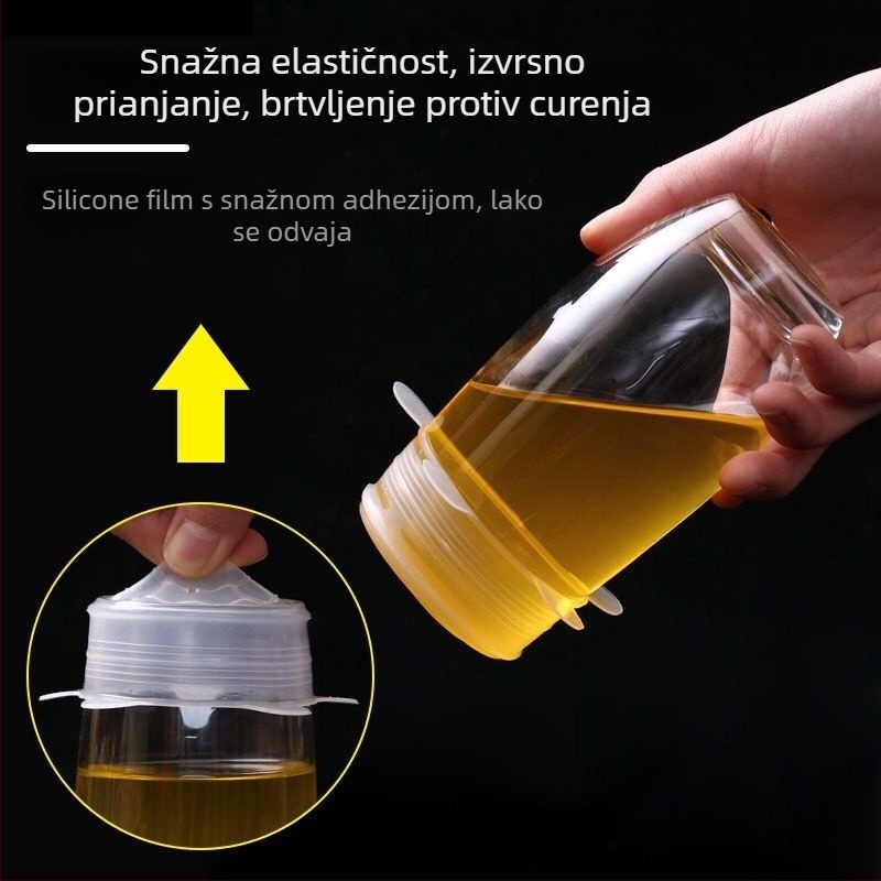 Silikonski poklopci za hranu, 6-dijelni set, okrugli poklopci za posude, pogodni za hladnjak i mikrovalnu pećnicu, hermetičko zatvaranje