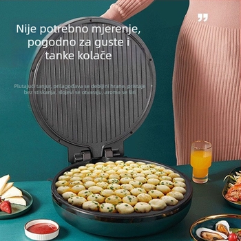 Električni tiganj za crepe, s jednostranim grijanjem, kontrola gumbima, 1500 W ili više, s tajmerom