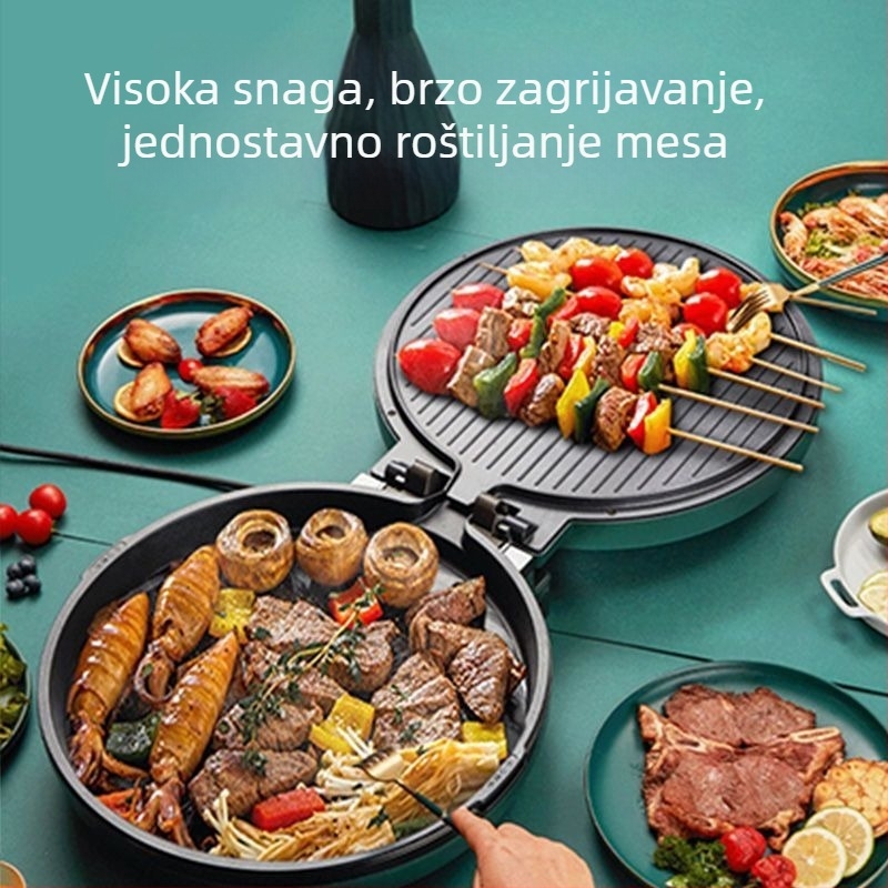 Električni tiganj za crepe, s jednostranim grijanjem, kontrola gumbima, 1500 W ili više, s tajmerom