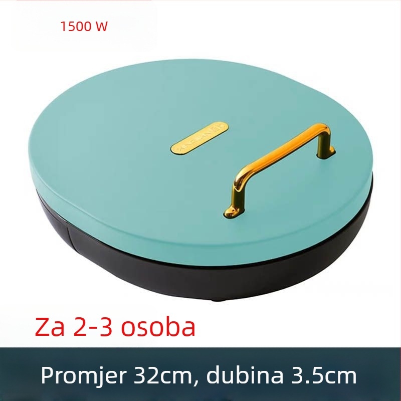 Električni tiganj za crepe, s jednostranim grijanjem, kontrola gumbima, 1500 W ili više, s tajmerom
