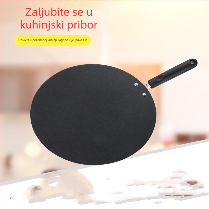 Neprijanjajuća tava za palačinke za plinski štednjak, od kovanog željeza, ravno dno