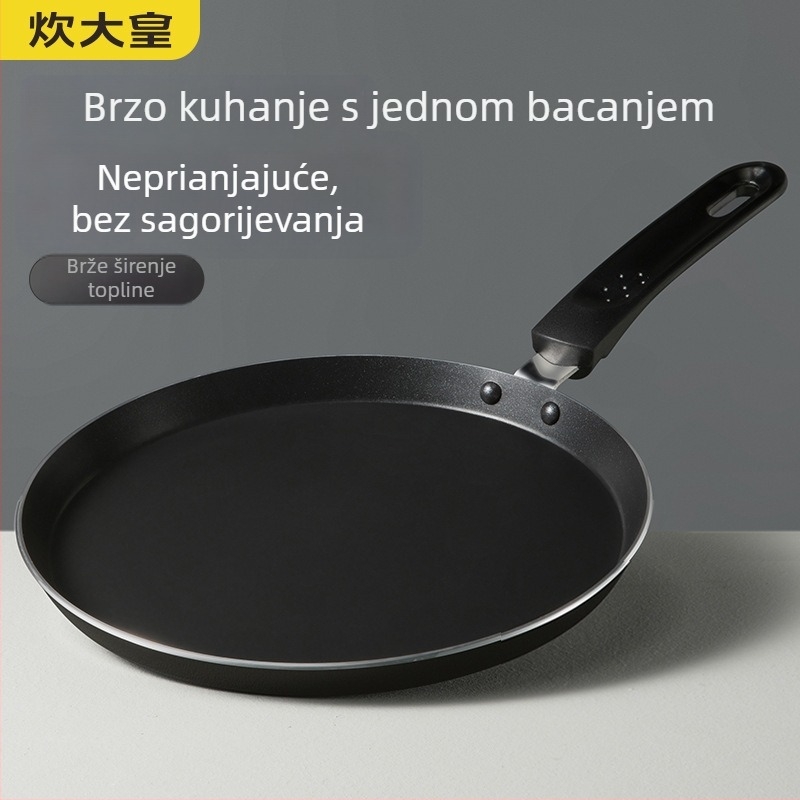 Tiganj s neprijanjajućim premazom za palačinke – aluminij, model j24G, kompatibilan s indukcijskom pločom i plinskom pločom, 1 kg