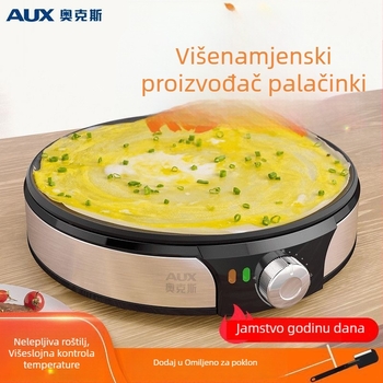 Električna tava za palačinke AUX-LA102, 220V, 1200W, mehaničko upravljanje, za 4–5 osoba