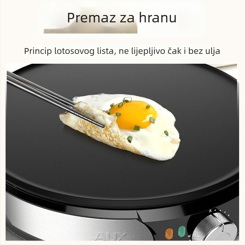 Električna tava za palačinke AUX-LA102, 220V, 1200W, mehaničko upravljanje, za 4–5 osoba