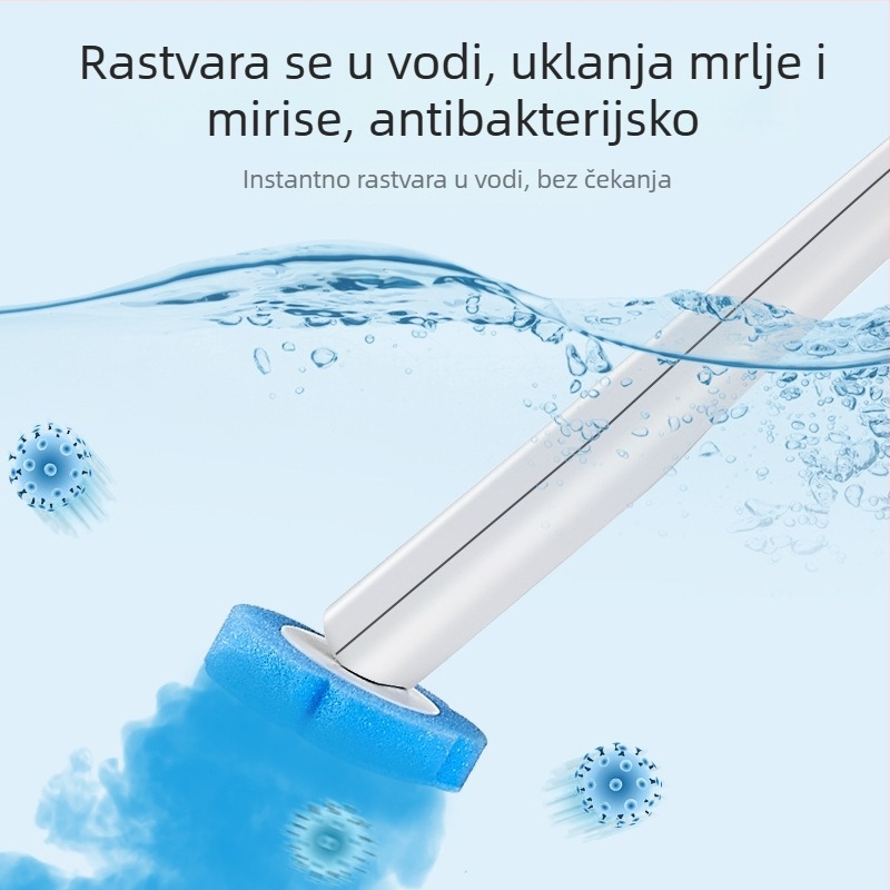CCKO zidna jednokratna četka za WC s zamjenjivom glavom, plastična, moderan minimalistički dizajn.