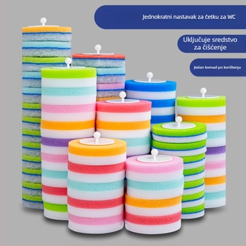 Četka za WC, zidna, s zamjenjivom glavom, materijal: spužva, moderan minimalistički stil, mogućnost prilagodbe