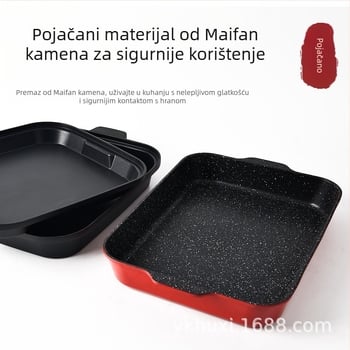 Mimika aluminijski električni roštilj – kvadratnog oblika, bezdimni, neprijanjajući, elektroplakirani završni sloj, lako za čišćenje