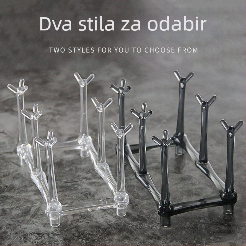 Akrilni držač čaša – moderni minimalistički dizajn, jednostavan stil, polica za čaše