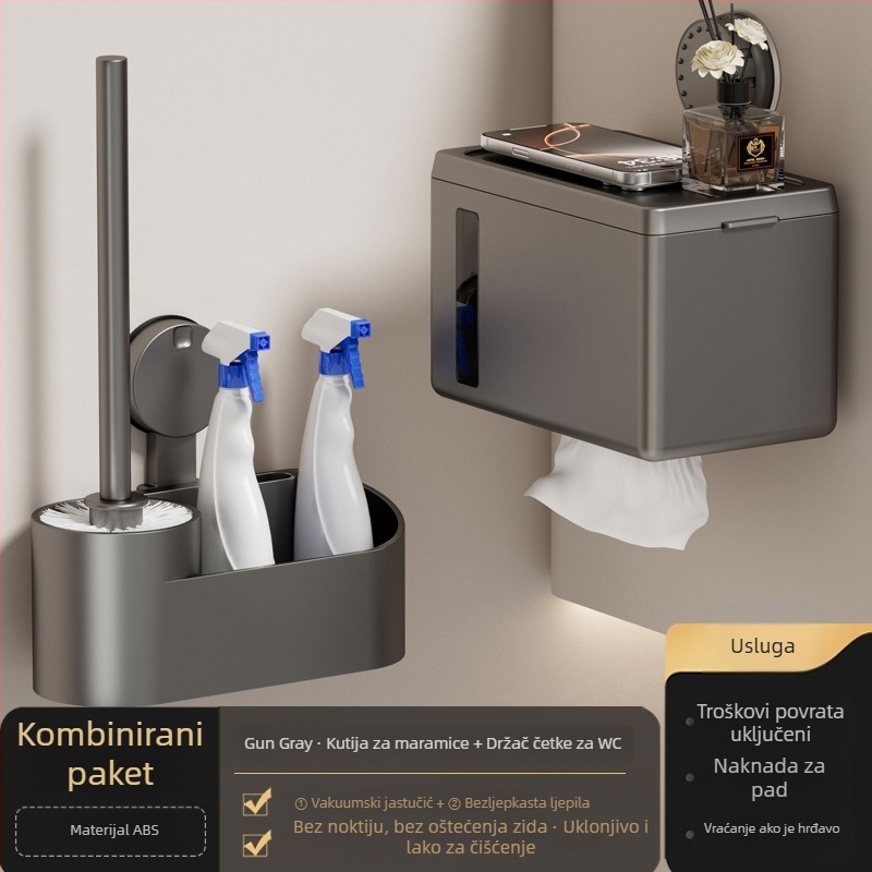 Set četkica za WC s bazom s usisnom čašom, od plastike, 450 g, marka Constant, lansiran u jesen 2020