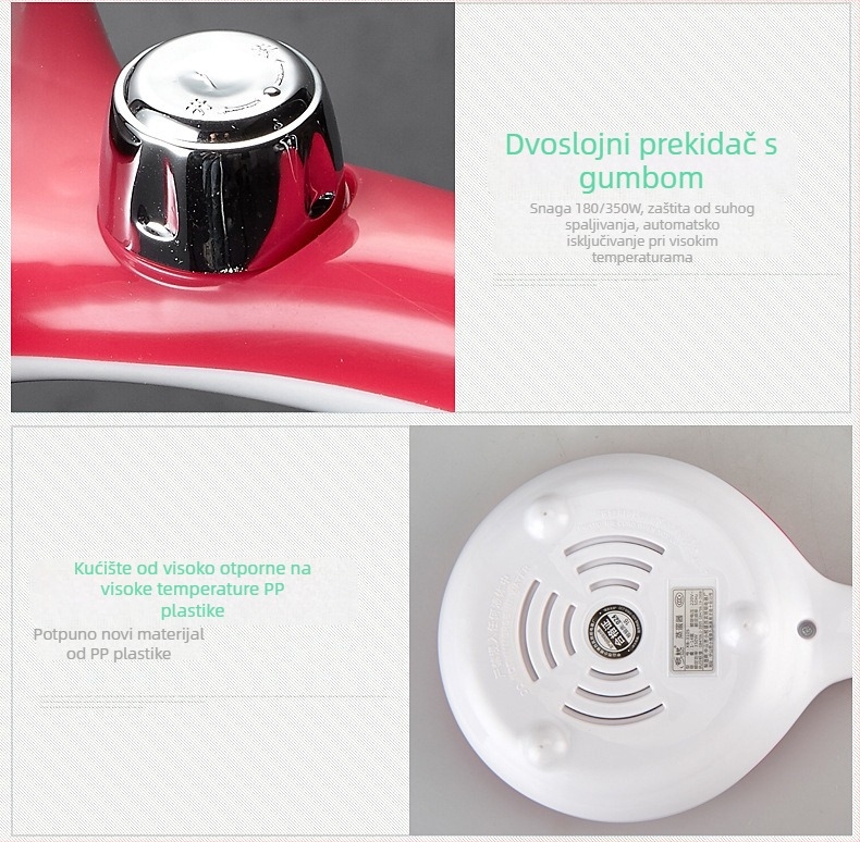 Parni kuhalo za jaja s dvostrukim slojem, automatsko isključivanje, neprijanjajuća površina, model XB-3108, kapacitet 7+ jaja, 220V, 50Hz, 350W