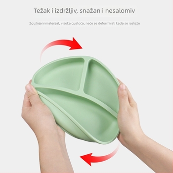 SHY silikonni set za hranjenje beba – 3-djelni set sa usisnom podlogom ( zdjela, žlica, zdjelica za rižu )