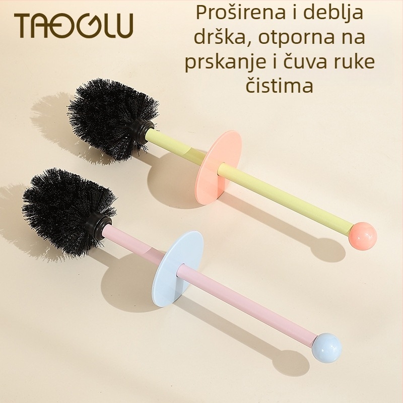 Četka za WC za kućnu upotrebu s bazom i dugom drškom – nehrđajući čelik, novi model 2025, temeljito čišćenje svih kutova