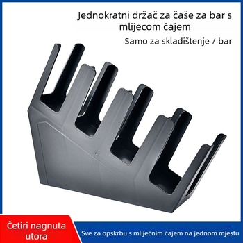 Plastični dispenser za čaše s policom za jednorazne čaše, konfiguracija četiri pretinca (ravna ili nagnuta)