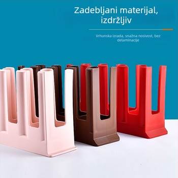 Plastični dispenser za čaše s policom za jednorazne čaše, konfiguracija četiri pretinca (ravna ili nagnuta)