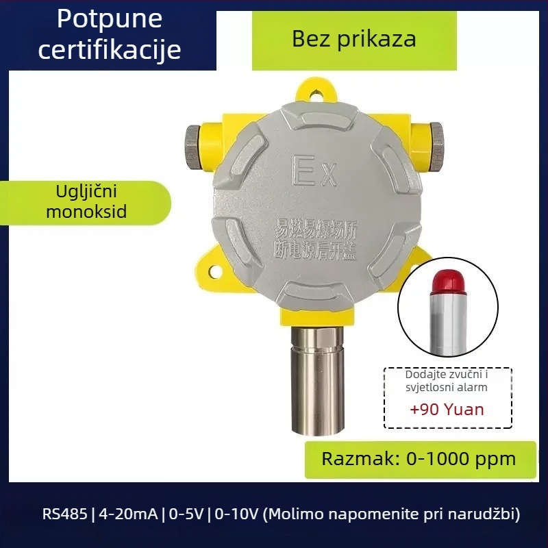 Plinski detektor Weimeng SN-* industrijske klase, DC 10-30V, Kisik, Amonijak, Ugljični dioksid