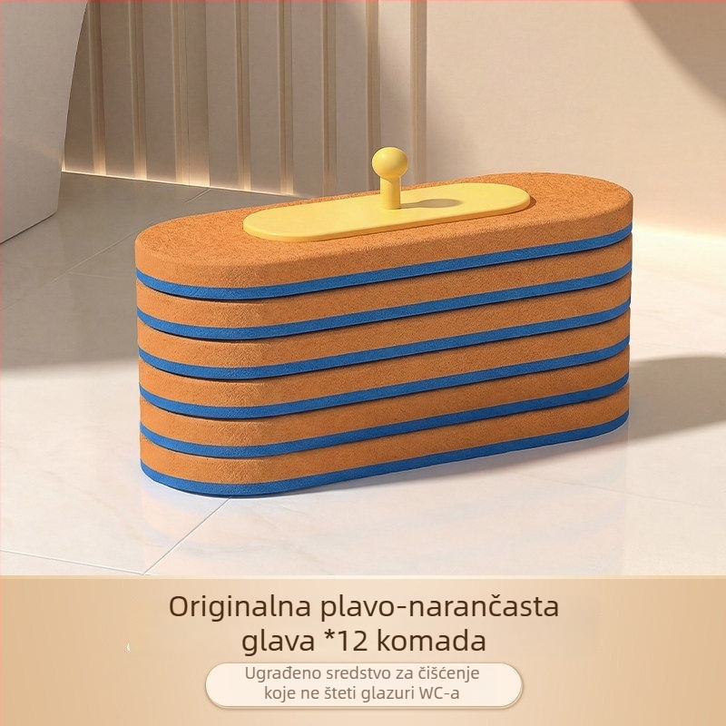 Jednokratna zidna četka za WC, plastična, model A010401082, moderni minimalistički stil, montaža bez bušenja