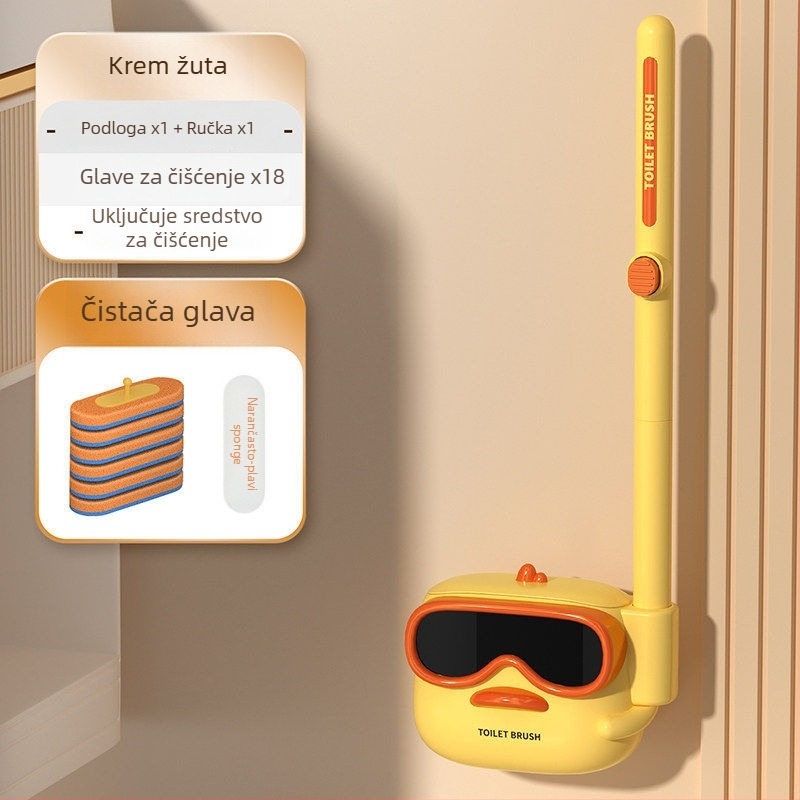 Jednokratna zidna četka za WC, plastična, model A010401082, moderni minimalistički stil, montaža bez bušenja