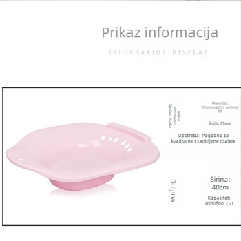 Sjedajući bidet bazen za trudnice i žene nakon poroda, plastika, namijenjeno korištenju bideta