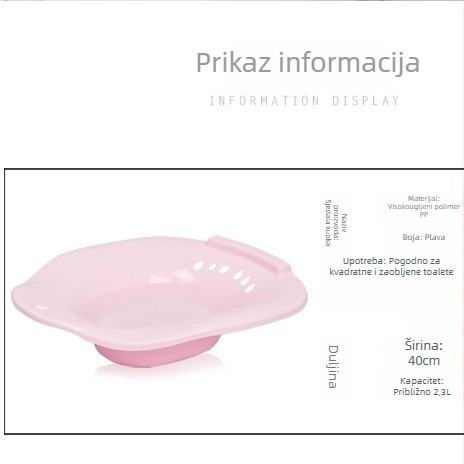 Sjedajući bidet bazen za trudnice i žene nakon poroda, plastika, namijenjeno korištenju bideta