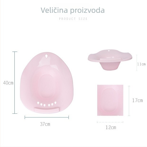 Sjedajući bidet bazen za trudnice i žene nakon poroda, plastika, namijenjeno korištenju bideta