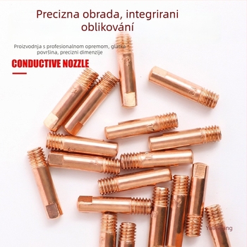 Vodična mlaznica za MIG pištolj, europskog stila, napajanje žice 0,8 mm, mlaznica za napajanje žice 1,2 mm, pneumatski pogon, topli zrak i infracrvena snaga