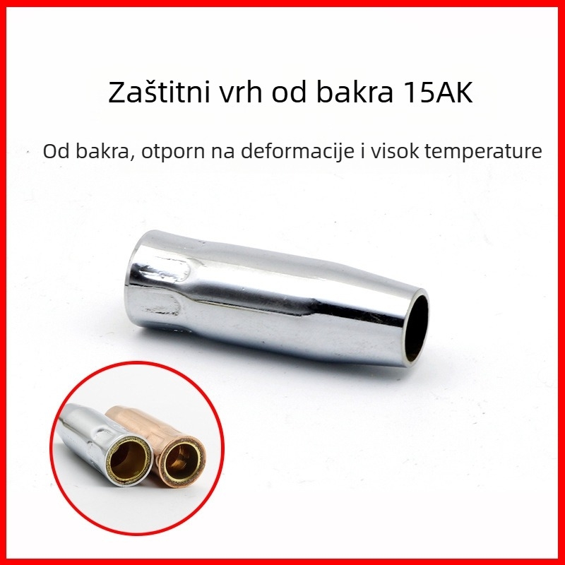 Vodična mlaznica za MIG pištolj, europskog stila, napajanje žice 0,8 mm, mlaznica za napajanje žice 1,2 mm, pneumatski pogon, topli zrak i infracrvena snaga