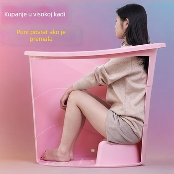 Plastična kanta za kupanje za odrasle, nije sklopiva, kupanje cijelog tijela, kućna upotreba