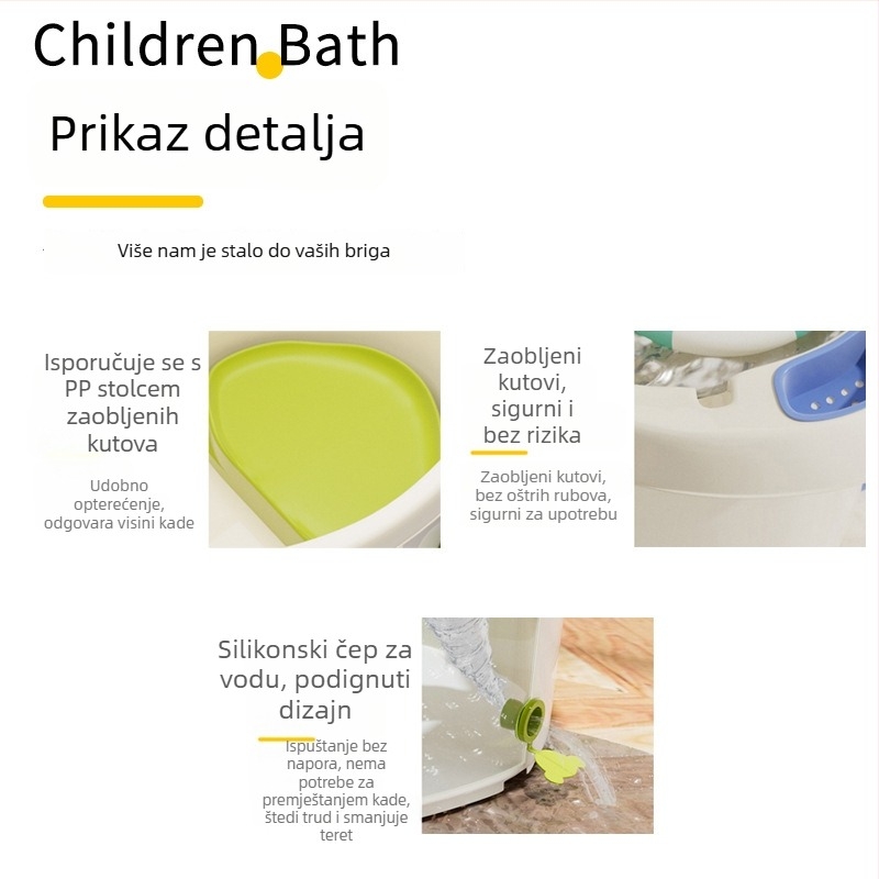 Plastična dječja kada za kupanje – velika, za kućnu upotrebu