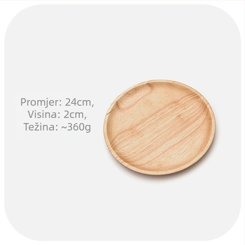 Drveni okrugli tanjur – Novi kineski stil – Ispis logotipa dostupan – Prilagodljivo