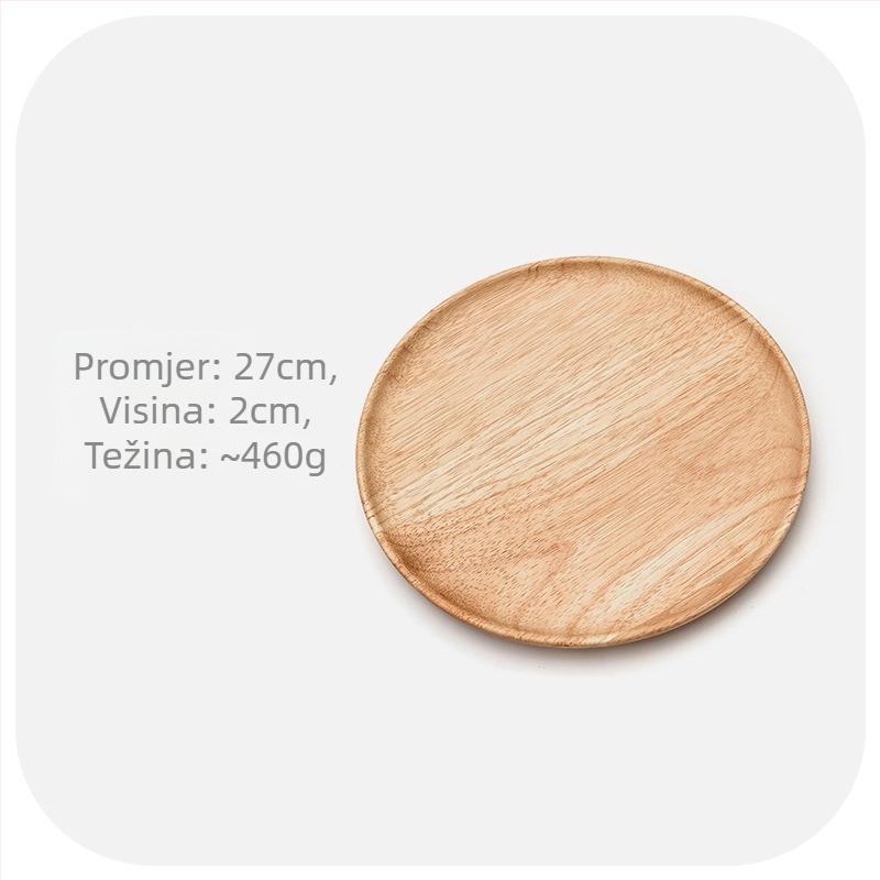 Drveni okrugli tanjur – Novi kineski stil – Ispis logotipa dostupan – Prilagodljivo