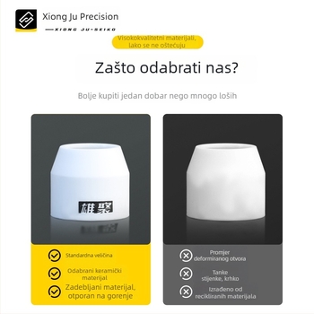P80 mlaznica za plazmu s zaštitnim poklopcem — kompletan skup dodataka za plazma rezanje, keramička mlaznica