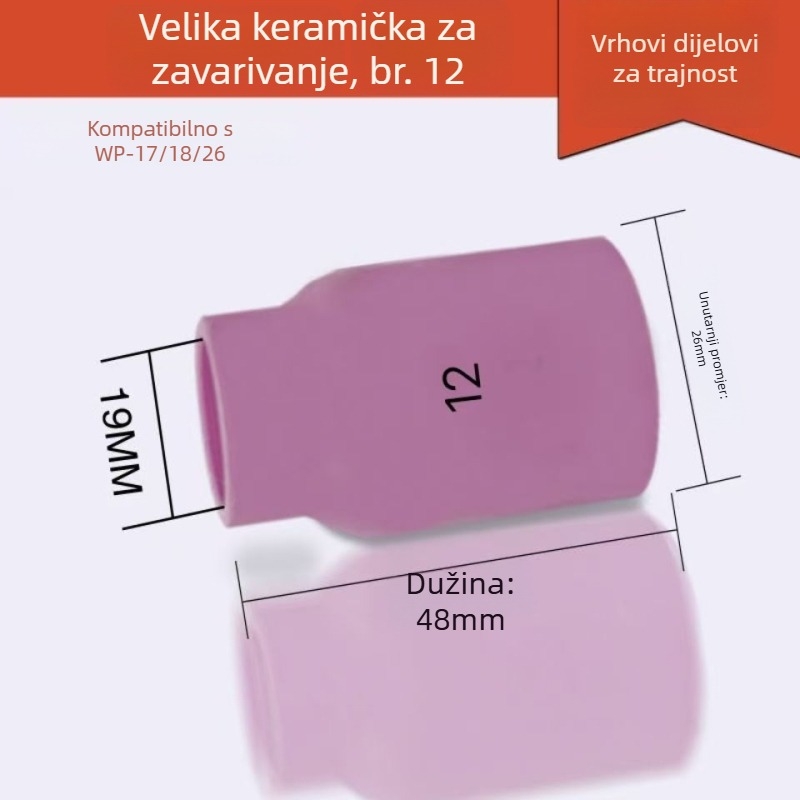 WP-27 keramička mlaznica TIG zavarivanja, serija 53N (zavarivanje argonskim lukom, visoka temperaturna otpornost)