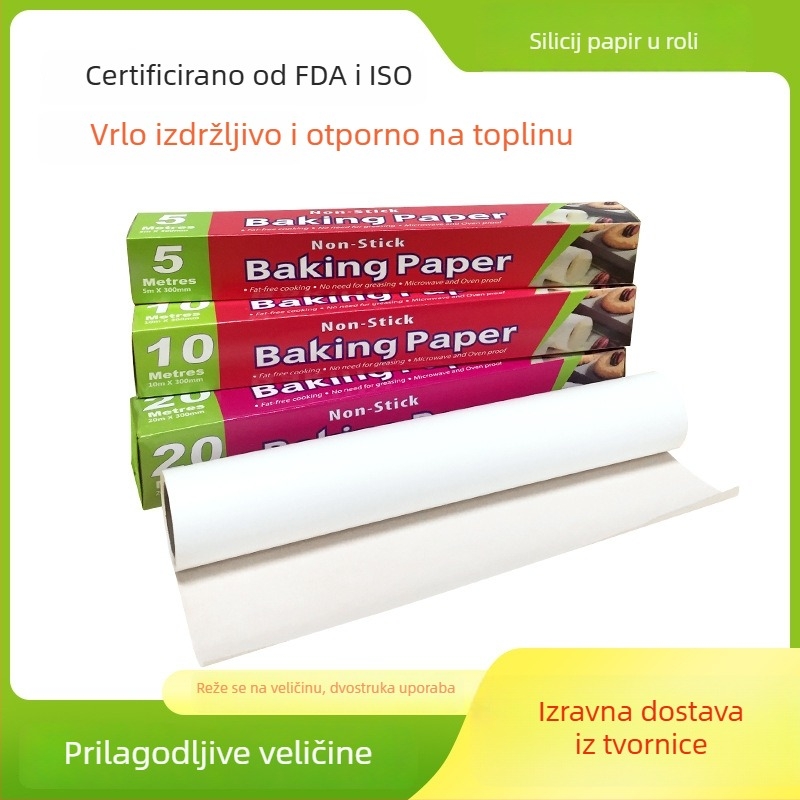 Jin Jieshi papir za pečenje od drvne celuloze, 40 g/m², dvostrani silikonski premaz
