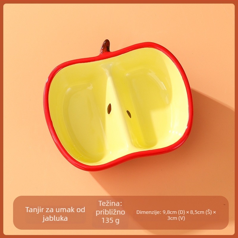 Porcelanski tanjur, nepravilnog oblika, karikatura uzorak, otporan na mikrovalnu, mogućnost otiska logotipa
