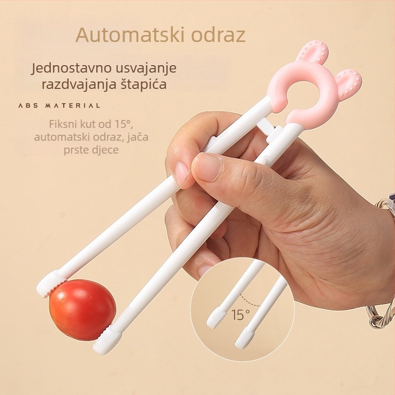 Dječje učne štapiće za jelo – kućna vježba, uzrast 2–8 godina, moderan minimalistički stil