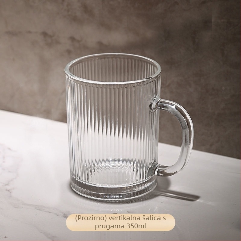 Šestodijelni set čaša otpornih na toplinu od stakla, japanskog stila, s držačima, višeslojna konstrukcija