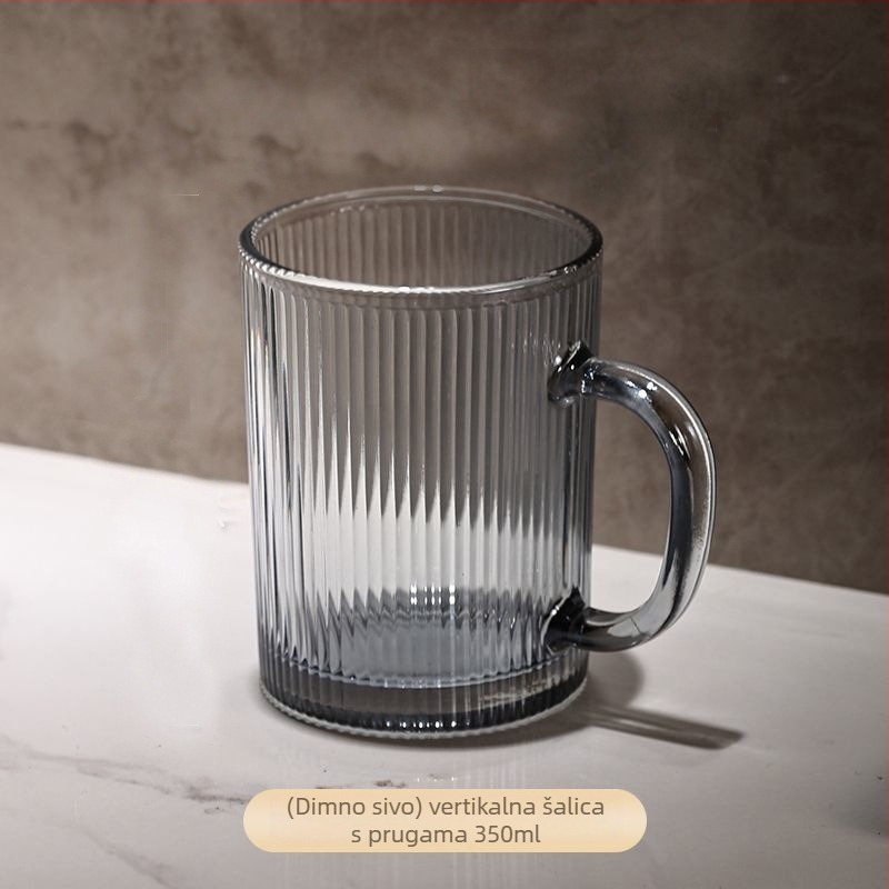 Šestodijelni set čaša otpornih na toplinu od stakla, japanskog stila, s držačima, višeslojna konstrukcija