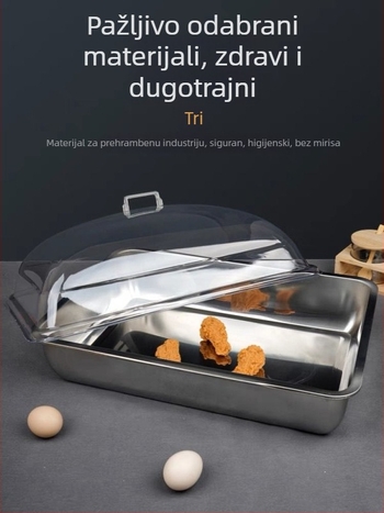 Prozirni stakleni poklopac za prašinu za pravokutni prikaz kruha i delikatesa – kućna upotreba, jednostavan stil, licence Guangdongxk16-204-01508