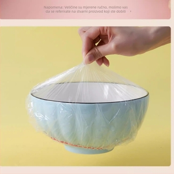 Jednokratni set folije za očuvanje hrane za zdjele, tanjure i poklopce; otporan na temperature od -60°C do 100°C; jednostavno pakiranje; Pengyi brand; 1 komad; kućna upotreba.