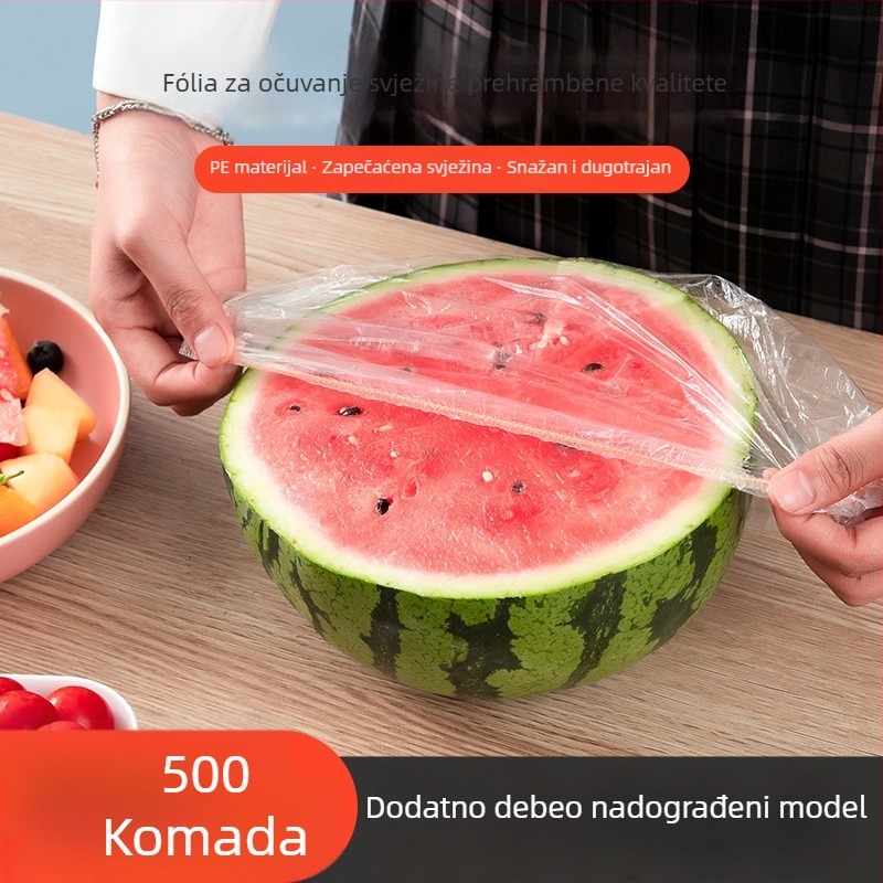 Jednokratni set folije za očuvanje hrane za zdjele, tanjure i poklopce; otporan na temperature od -60°C do 100°C; jednostavno pakiranje; Pengyi brand; 1 komad; kućna upotreba.