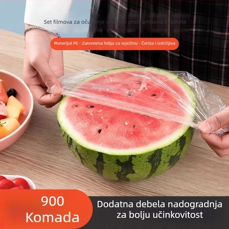 Jednokratni set folije za očuvanje hrane za zdjele, tanjure i poklopce; otporan na temperature od -60°C do 100°C; jednostavno pakiranje; Pengyi brand; 1 komad; kućna upotreba.