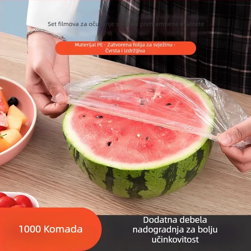 Jednokratni set folije za očuvanje hrane za zdjele, tanjure i poklopce; otporan na temperature od -60°C do 100°C; jednostavno pakiranje; Pengyi brand; 1 komad; kućna upotreba.