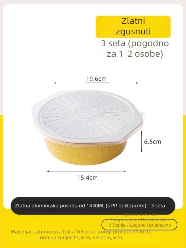 Jednokratni set za lonac za kampiranje s aluminijskim loncem i alkoholnim štednjakom