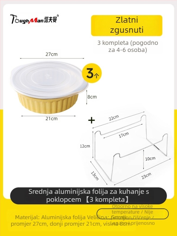 Jednokratni set za lonac za kampiranje s aluminijskim loncem i alkoholnim štednjakom